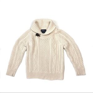 Ralph Lauren Polo cream fisherman sweater with toggle Size 4 / 4T